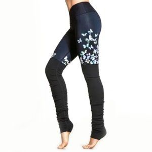 GYPSET GODDESS x ALO YOGA Goddess Legging Multi Butterflies Glossy Black Small